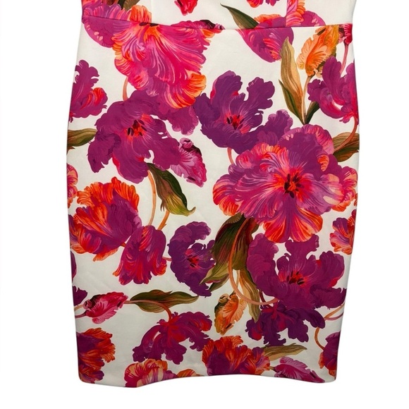 Alexia Admor Scuba Midi Floral Dress Size 10 - Picture 3 of 15